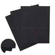 Plastic Corrugated Sheets Pads, for DIY Crafts Model Building, Rectangle, Black, 400x305x3mm(DIY-WH0622-128D-01)