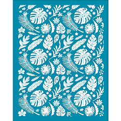 Silk Screen Printing Stencil, for Painting on Wood, DIY Decoration T-Shirt Fabric, Leaf Pattern, 100x127mm(DIY-WH0341-124)