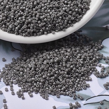 MIYUKI Delica Beads, Cylinder, Japanese Seed Beads, 11/0, (DB2367) Duracoat Opaque Dyed Seal Gray, 1.3x1.6mm, Hole: 0.8mm, about 10000pcs/bag, 50g/bag