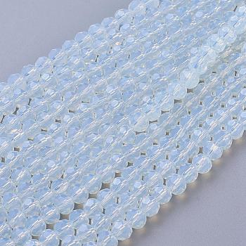 Opalite Beads Strands, Faceted Round, 8mm, Hole: 1mm, about 48pcs/strand, 15 inch