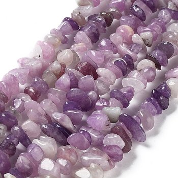 Natural Lilac Jade Beads Strands, Chip, 5~8x5~8x5mm, Hole: 0.8mm, 31.50~32 inch(80~83cm)