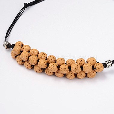 (Jewelry Parties Factory Sale)Lava Rock Beaded Necklaces(NJEW-D204-04)-2