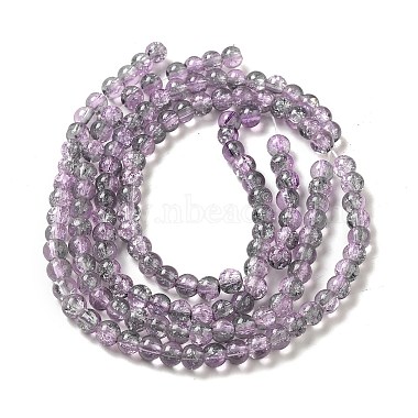 Spray Painted Crackle Glass Beads Strands(X-CCG-Q002-6mm-02)-2