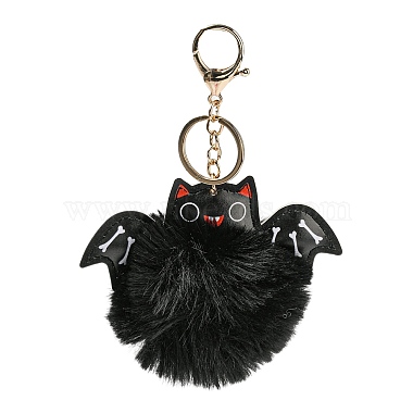 Black Bat Alloy Keychain