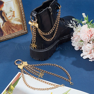2Pcs Aluminium Boot Strap Chains(HJEW-SP00028)-4