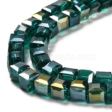 Chapelets de perles en verre galvanoplastique(EGLA-D018-6x6mm-53)-3