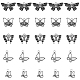Superfindings 100 pcs 5 styles pendentif en alliage de style tibétain paramètres en émail(FIND-FH0004-56)-1
