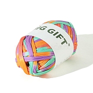 Polyester Cloth Yarn, For Hand Knitting Thick Thread, Crochet Cloth Yarn, Colorful, 5mm, about 32.81 Yards(30m)/Skein(PW-WG82661-49)