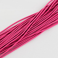 Elastic Cord, with Fibre Outside and Rubber Inside, Deep Pink, 2mm, about 109.36 yards(100m)/bundle(EC-R004-2.0mm-10)