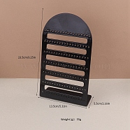 7-Tier 126-Hole Acrylic Earring Organizer Display Stands, Jewelry Holder for Earring Storage, Black, 13.5x5.5x23.5cm(PW-WG44216-02)