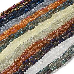 Electroplate Glass Beads Strands, Frosted, Bear, Mixed Color, 15x11.5x9mm, Hole: 1mm, about 45pcs/strand, 25.59''(65cm)(EGLA-Q127-A02-01)