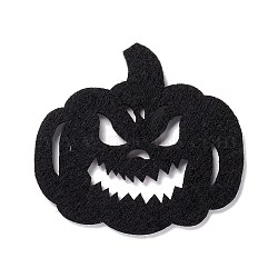 Wool Felt Pumpkin Jack-O'-Lantern Party Decorations, Halloween Themed Display Decorations, for Decorative Tree, Banner, Garland, Black, 54x58x2mm(AJEW-P101-04A)