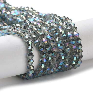 1 Strand Faceted Bicone Full Plated Glass Beads Strands(X-EGLA-J026-3mm-F10)-5