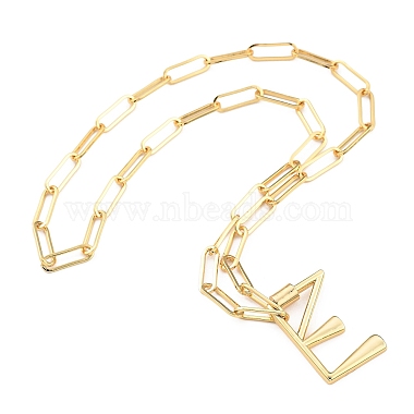 Ожерелья с подвеской-карабином из латуни(NJEW-JN03011-03)-2
