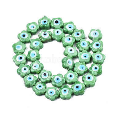 Handmade Evil Eye Lampwork Beads Strands(LAMP-N029-008D)-2