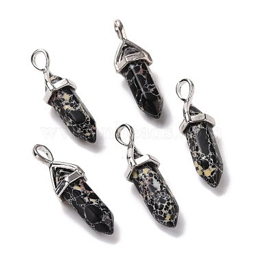 Platinum Bullet Imperial Jasper Pendants