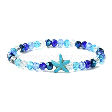 Electroplated Glass Beaded Stretch Bracelets(BJEW-JB10900)-3