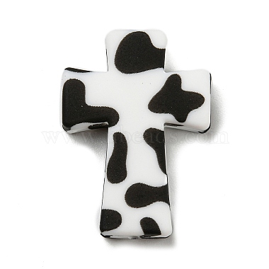 Black Cross Silicone Beads