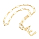 Ожерелья с подвеской-карабином из латуни(NJEW-JN03011-03)-2
