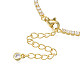 Cubic Zirconia Classic Tennis Necklace with Flower Links(NJEW-N048-01C)-2