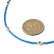 Lampwork Evil Eye & Glass Seed Beads Necklace with Real 18K Gold Plated 304 Stainless Steel Clasps(NJEW-JN04597-01)-4