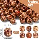 100個のプリント木製染色ビーズ(WOOD-YW0001-56)-2