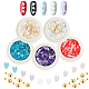 5 Boxes 5 Colors Nail Art Sakura Sequins Glitter & Metal Ball Nails DIY Decorations Set(MRMJ-OC0003-40)-1