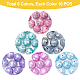 Pandahall Elite 60 pcs 6 brins de perles en verre peint de cuisson opaque de couleur(EGLA-PH0001-19)-5