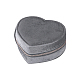 Cajas con cremallera para almacenamiento de joyas de terciopelo con forma de corazón(PAAG-PW0003-02C)-1
