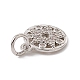 Brass Micro Pave Clear Cubic Zirconia Charms(ZIRC-F132-28P)-3