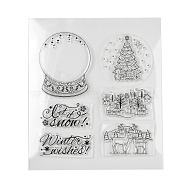 Christmas Plastic Stamps, for DIY Scrapbooking, Photo Album Decorative, Cards Making, Stamp Sheets, Christmas Themed Pattern, 170x150x3mm(X-DIY-F053-05)