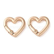 Alloy Spring Gate Rings, Heart, Light Gold, 21x22x3.5mm(PALLOY-P305-01A-KCG)