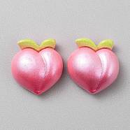 Opaque Resin Decoden Cabochons, Fruit, Peach, 20x19x9mm(CRES-CJC0010-04A)