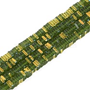 Electroplate Glass Beads Strands, Heishi Beads, Square, Sea Green, 3x3x1mm, Hole: 0.9mm, about 210pcs/strand, 14.96~16.54''(38~42cm)(GLAA-B023-01A-02)