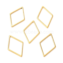 201 Stainless Steel Linking Rings, Rhombus, Golden, 20x12.5x1mm(STAS-C030-10B-G)