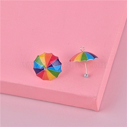 Acrylic Pendants, DIY Jewelry Making Supplies, Umbrella, Colorful, 22x20mm(PW-WG0DB0A-01)