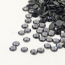 Glass Hotfix Rhinestone, Grade AA, Flat Back & Faceted, Half Round, Black Diamond, SS30, 6.3~6.5mm, about 288pcs/bag(X-RGLA-A019-SS30-215)