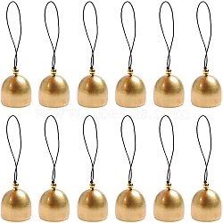 Brass Small Bell Pendant Decorations, for Christmas Tree Party Decor Bells, Golden, 28.5mm(PW-WG93980-01)