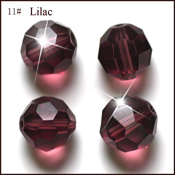 Imitation Austrian Crystal Beads, Grade AAA, Faceted(32 Facets), Round, Purple, 8mm, Hole: 0.9~1.4mm