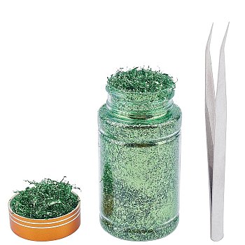 Foil Chip Flake, Nail Art Decoration Accessories, Green, Bottle: 87x46mm, 1 bottle
