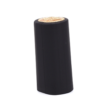 PVC Heat Shrinkage Film, Red Wine Sealing Film, Column, Black, 61x32x29.5mm, Inner Size: 32mm