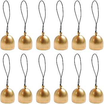 Brass Small Bell Pendant Decorations, for Christmas Tree Party Decor Bells, Golden, 28.5mm