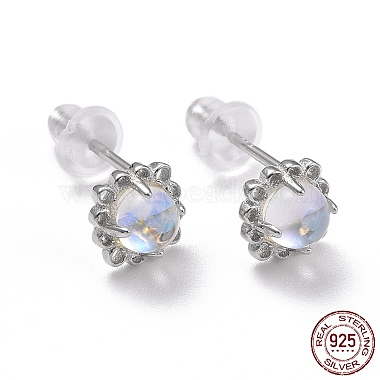 Clear Sterling Silver Earrings