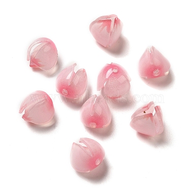 Pearl Pink Flower Acrylic Beads