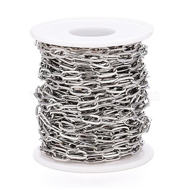 304 Stainless Steel Paperclip Chains(CHS-M003-15P)-4