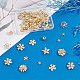 48Pcs 8 Styles Brass Fancy Bead Caps(KK-AR0004-11)-4