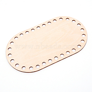 Basswood Blank Board, with Hole, Unfinished Wood Craft, Oval, BurlyWood, 15~28x10~30x0.3cm, Hole: 8mm, 7pcs/set(WOOD-WH0015-15)