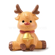Christmas Theme Resin Display Decorations, for Car or Home Office Desktop Ornaments, Deer, 30x25x35mm(DJEW-F022-B07)