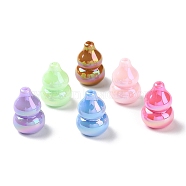 UV Plated & Luminous Acrylic Beads, Iridescent, Gourd, Mixed Color, 21x15mm, Hole: 2mm(SACR-G034-05)