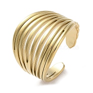 304 Stainless Steel Finger Rings, Real 18K Gold Plated, US Size 7 3/4(17.9mm)(RJEW-C075-02G)